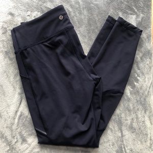 Like New Lululemon Miles Ahead Tight Midnight Navy